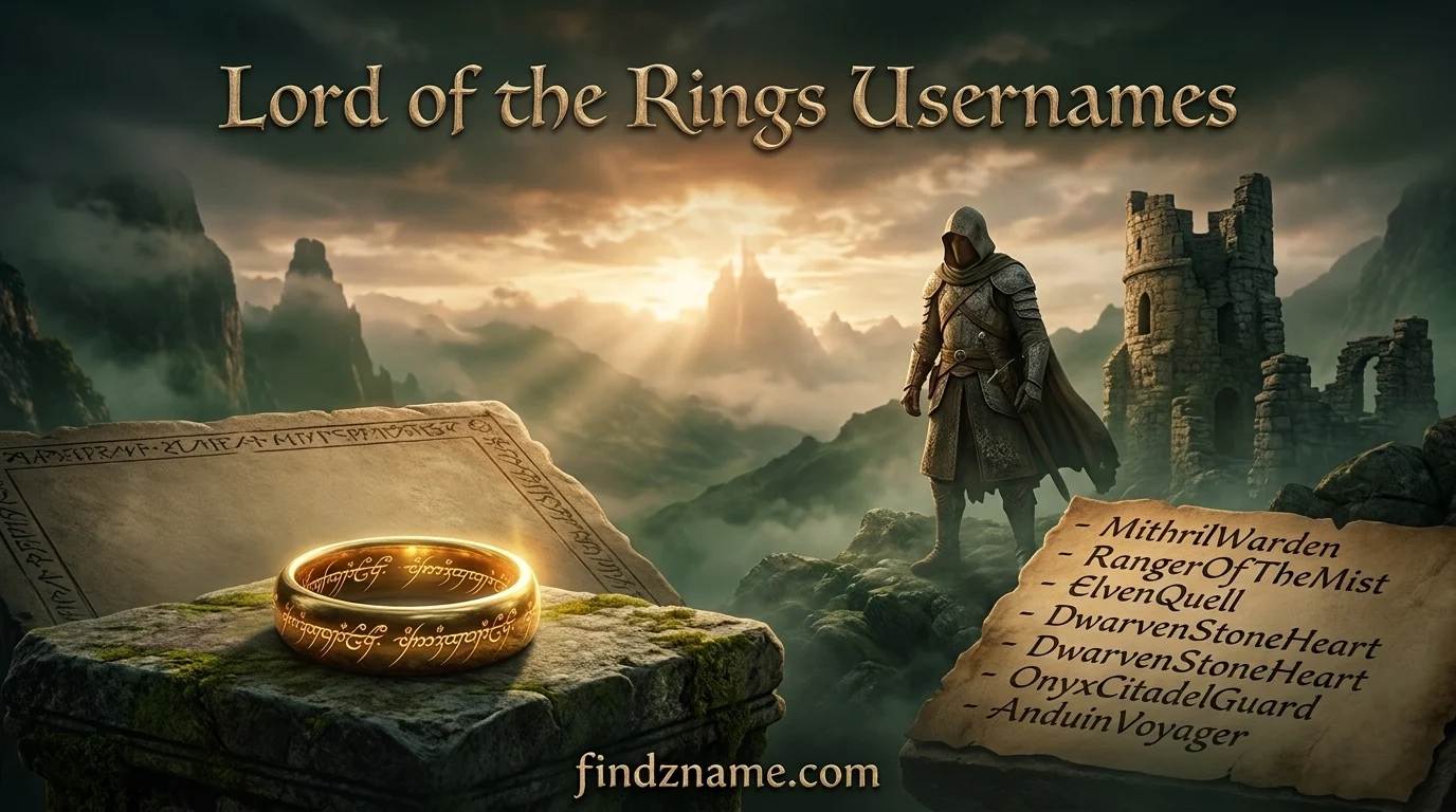 Lord of the Rings Usernames